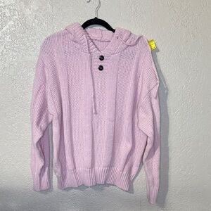 Cozy Pink Cowl Neck Sweater